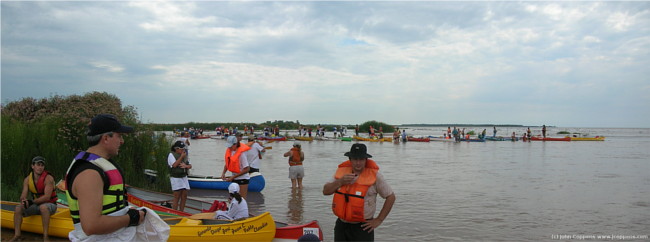Isla en la desembocadura del rio.