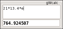 Una configuración minimalista gWcalc